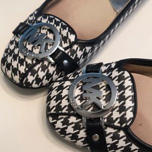 Michael Kors Ballet Flats Black/White Houndstooth